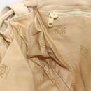 LOEWE Anagram Shoulder Bag Leather Ivory Gold Auth bs36600-19