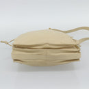 LOEWE Anagram Shoulder Bag Leather Ivory Gold Auth bs36600-5