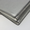 PRADA Shoulder Bag Saffiano leather Silver Auth bs36601-18