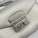 PRADA Shoulder Bag Saffiano leather Silver Auth bs36601-19