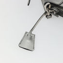 PRADA Shoulder Bag Saffiano leather Silver Auth bs36601-20