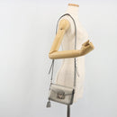 PRADA Shoulder Bag Saffiano leather Silver Auth bs36601-27