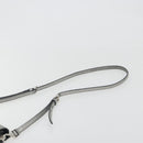 PRADA Shoulder Bag Saffiano leather Silver Auth bs36601-14