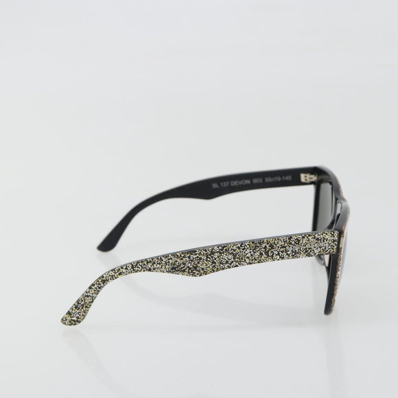 SAINT LAURENT Sunglasses plastic Black Auth bs36603