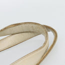 SAINT LAURENT Muse Tote Bag Canvas Beige Gold Auth bs36606-9
