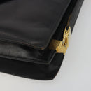CELINE Shoulder Bag Leather Black Gold Auth bs36609-8