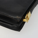 CELINE Shoulder Bag Leather Black Gold Auth bs36609-16