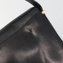 CELINE Shoulder Bag Leather Black Gold Auth bs36609-14