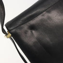 CELINE Shoulder Bag Leather Black Gold Auth bs36609-10