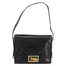 CELINE Shoulder Bag Leather Black Gold Auth bs36609-2