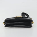 CELINE Shoulder Bag Leather Black Gold Auth bs36609-5