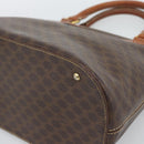 CELINE Macadam Canvas Hand Bag PVC Leather Brown Gold Auth bs36610-9