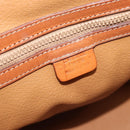 CELINE Macadam Canvas Hand Bag PVC Leather Brown Gold Auth bs36610-17