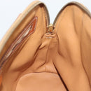 CELINE Macadam Canvas Hand Bag PVC Leather Brown Gold Auth bs36610-18