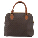 CELINE Macadam Canvas Hand Bag PVC Leather Brown Gold Auth bs36610-2