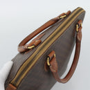 CELINE Macadam Canvas Hand Bag PVC Leather Brown Gold Auth bs36610-6
