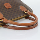 CELINE Macadam Canvas Hand Bag PVC Leather Brown Gold Auth bs36610-7