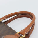 CELINE Macadam Canvas Hand Bag PVC Leather Brown Gold Auth bs36610-8