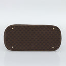 CELINE Macadam Canvas Hand Bag PVC Leather Brown Gold Auth bs36610-5