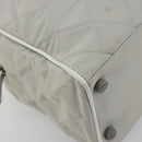 CHANEL Sports Line Matelasse Boston Bag Canvas Gray Silver CC Auth bs36613-17