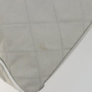 CHANEL Sports Line Matelasse Boston Bag Canvas Gray Silver CC Auth bs36613-8