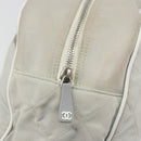 CHANEL Sports Line Matelasse Boston Bag Canvas Gray Silver CC Auth bs36613-20