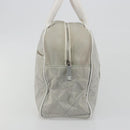 CHANEL Sports Line Matelasse Boston Bag Canvas Gray Silver CC Auth bs36613-4