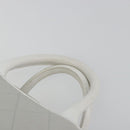 CHANEL Sports Line Matelasse Boston Bag Canvas Gray Silver CC Auth bs36613-15