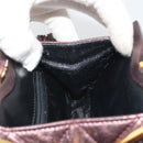 CHANEL Matelasse Waist Bag Lamb Skin Bordeaux Gold CC Auth bs36614A-19