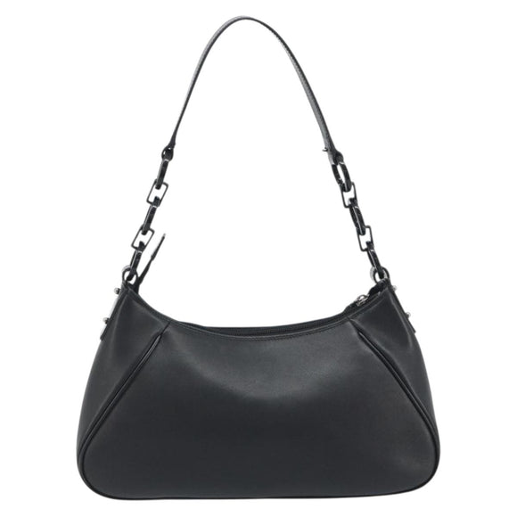 Salvatore Ferragamo Shoulder Bag Leather Black Auth bs36615V