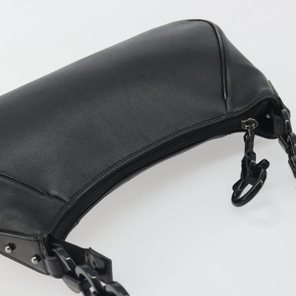 Salvatore Ferragamo Shoulder Bag Leather Black Auth bs36615V