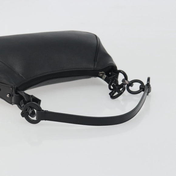 Salvatore Ferragamo Shoulder Bag Leather Black Auth bs36615V