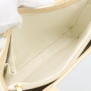 CHANEL Tote Bag Patent leather Ivory Gold CC Auth bs36616-11