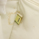 CHANEL Tote Bag Patent leather Ivory Gold CC Auth bs36616-12