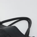 CHANEL Choco Bar Line Hand Bag Leather Black Silver CC Auth bs36617-14