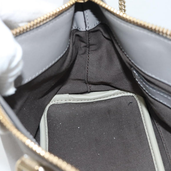 Chloe Hand Bag Leather 2way Gray Gold Auth bs36618A