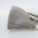 Chloe Hand Bag Leather 2way Gray Gold Auth bs36618A-4