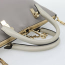 Chloe Hand Bag Leather 2way Gray Gold Auth bs36618A-7