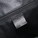 CELINE Macadam Canvas Boston Bag PVC Leather Black Gold Auth bs36619A-19