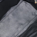CELINE Macadam Canvas Boston Bag PVC Leather Black Gold Auth bs36619A-11