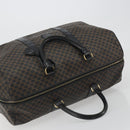CELINE Macadam Canvas Boston Bag PVC Leather Black Gold Auth bs36619A-6