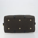 CELINE Macadam Canvas Boston Bag PVC Leather Black Gold Auth bs36619A-5