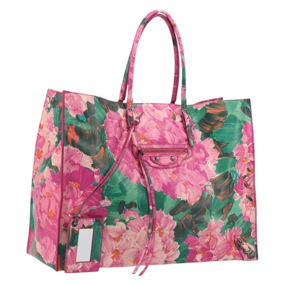 BALENCIAGA The Paper Tote Bag Leather Pink 236701 Auth bs36620A