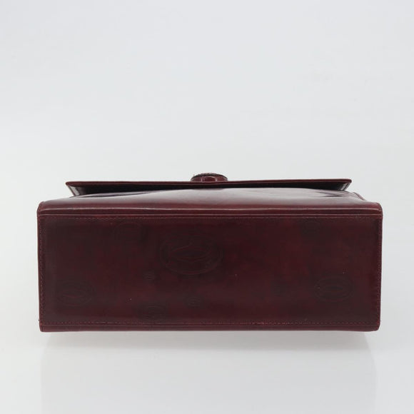 CARTIER Happy Birthday Hand Bag Patent leather Red Auth bs36621