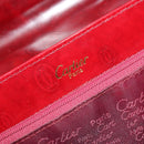 CARTIER Happy Birthday Hand Bag Patent leather Red Auth bs36621-17