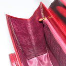 CARTIER Happy Birthday Hand Bag Patent leather Red Auth bs36621-21