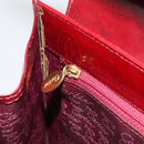 CARTIER Happy Birthday Hand Bag Patent leather Red Auth bs36621-22