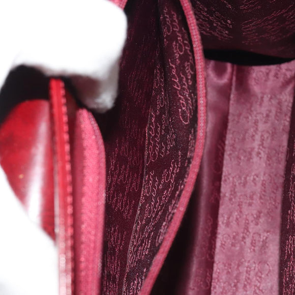 CARTIER Happy Birthday Hand Bag Patent leather Red Auth bs36621