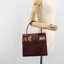 CARTIER Happy Birthday Hand Bag Patent leather Red Auth bs36621-24