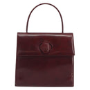 CARTIER Happy Birthday Hand Bag Patent leather Red Auth bs36621-2